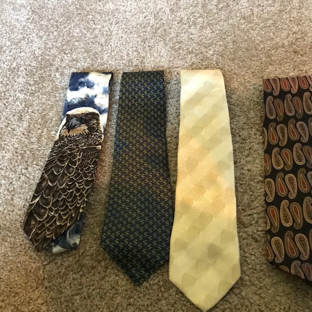 4 designer ties for $80 nice like new silk ties